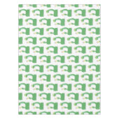 Hübsche grüne Schlange mit Maraca-Cartoon Tischdecke (Vorderseite)