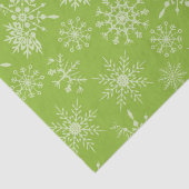 Hübsche grüne Schneeflocken Weihnachtsgeschenk Seidenpapier (Detail)