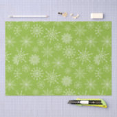 Hübsche grüne Schneeflocken Weihnachtsgeschenk Seidenpapier (Handwerk)