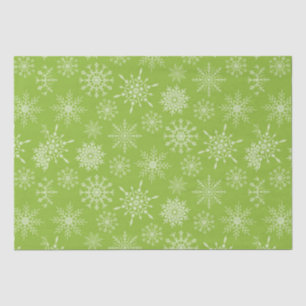 Hübsche grüne Schneeflocken Weihnachtsgeschenk Seidenpapier