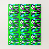 Hübsche grüne Sommer Kunst Puzzle (Vertikal)