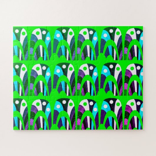 Hübsche grüne Sommer Kunst Puzzle (Horizontal)