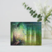 Hübsche grüne Tore des Paradies Pfauenwald Postkarte (Stehend Vorderseite)