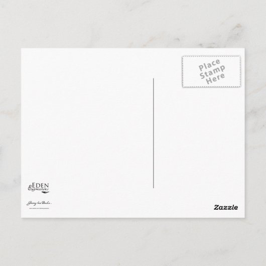 Hübsche grüne Tore des Paradies Pfauenwald Postkarte (Rückseite)