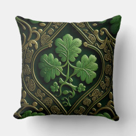 HÜBSCHE GRÜNE UND GOLD IRISCHE KNOTEN KISSEN