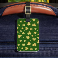 HÜBSCHE GRÜNE UND GOLD IRISH CELTIC-KLEEBLATT