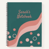 Hübsche grüne und rosa Ästhetik und künstlerische Notizblock (Vorderseite)