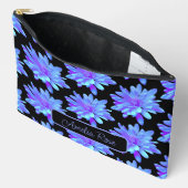 Hübsche gürtelblaue lila Blume Zubehörtasche (Offen)