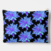 Hübsche gürtelblaue lila Blume Zubehörtasche (Rückseite)