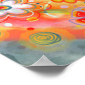 Hübsche gute Vibes nur Inspirivity Orange Poster (Ecke)