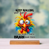 Hübsche Hähnchenrolle Kunst Acrylschild (Neutral)