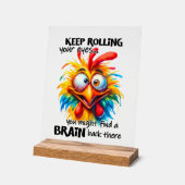 Hübsche Hähnchenrolle Kunst Acrylschild (Winkel)