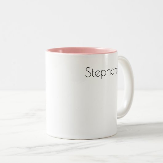 Hübsche Half Schwester Personalisiert Girly Niedli Zweifarbige Tasse (VorderseiteRechts)