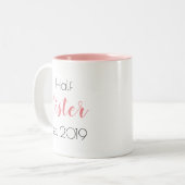 Hübsche Half Schwester Personalisiert Girly Zweifarbige Tasse (Vorderseite Links)