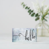 Hübsche hallo-Typografie über Visitenkarte (Stehend Vorderseite)