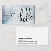 Hübsche hallo-Typografie über Visitenkarte (Vorne/Hinten)