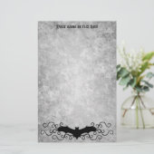 Hübsche Halloween-Fledermaus mit deinem Namen grun Briefpapier (Stehend Vorderseite)