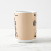 Hübsche Halloween-Hexe und Vollmond-Ballon Kaffeetasse (Mittel)