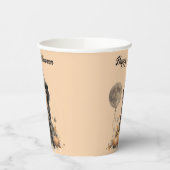 Hübsche Halloween-Hexe und Vollmond-Ballon Pappbecher (Links)