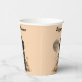 Hübsche Halloween-Hexe und Vollmond-Ballon Pappbecher (Rechts)