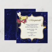 Hübsche Halloween-Maskerade-Party Einladung (Vorne/Hinten)