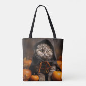 HÜBSCHE HALLOWEN BROWN TABBY KITTEN CAT TASCHE (Rückseite)
