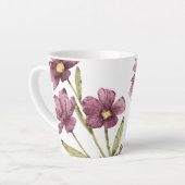 Hübsche Hand illustrierte Lila Blume Milchtasse (Linke Ecke)
