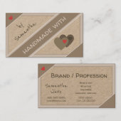 Hübsche Handarbeit mit Kraft-Papier für Handwerksg Visitenkarte (Vorne/Hinten)