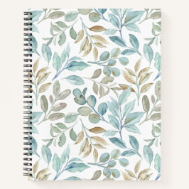 Hübsche handbemalte natürliche blaue und braune Bl Notizblock