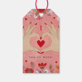 Hübsche Hände in der Liebe Signieren Valentin Geschenkanhänger