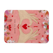 Hübsche Hände in der Liebe Signieren Valentin Magnet (Horizontal)