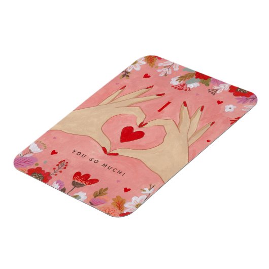 Hübsche Hände in der Liebe Signieren Valentin Magnet (Linke Seite)