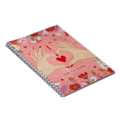 Hübsche Hände in der Liebe Signieren Valentin Notizblock (Rechte Seite)