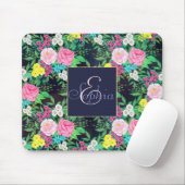 Hübsche Handfarbe Aquarell Blumendesign Mousepad (Mit Mouse)