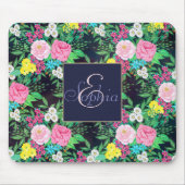 Hübsche Handfarbe Aquarell Blumendesign Mousepad (Vorne)