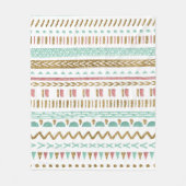 Hübsche Handfarbe Stamm Aztec geometrische Gestalt Fleecedecke (Vorderseite)