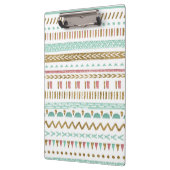 Hübsche Handfarbe Stamm Aztec geometrische Gestalt Klemmbrett (Links)