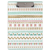 Hübsche Handfarbe Stamm Aztec geometrische Gestalt Klemmbrett (Vorderseite)