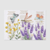 Hübsche handgeschriebene Buchstaben Botanisch Whit Seidenpapier (Vorderseite)