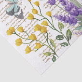 Hübsche handgeschriebene Buchstaben Botanisch Whit Seidenpapier (Ausschnitt)