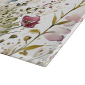 Hübsche handgestrichene Ceylon-Rose Schmetterling Schneidebrett (Ecke)