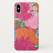 Hübsche handgestrichene farbige Blume Case-Mate iPhone Hülle (Rückseite)