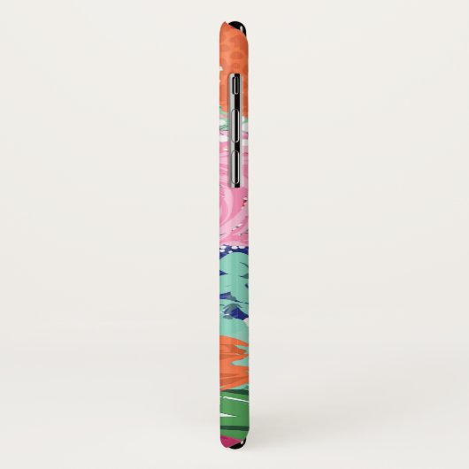 Hübsche handgestrichene farbige Blume Case-Mate iPhone Hülle (Hinten/Links)