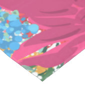 Hübsche handgestrichene farbige Blume Tischdecke (Schrägansicht)