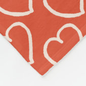 Hübsche handgezeichnete Herzen zeichnen sich durch Fleecedecke (Ecke)