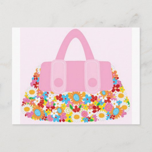 hübsche Handtasche Postkarte (Vorderseite)