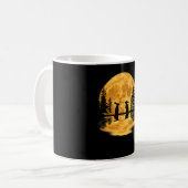 Hübsche Hasen Rabbits Moon Night Sky Kaffeetasse (Vorderseite Links)
