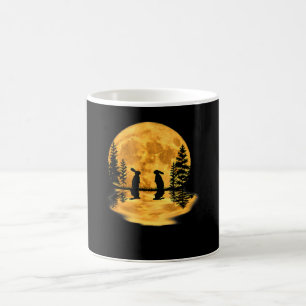 Hübsche Hasen Rabbits Moon Night Sky Kaffeetasse