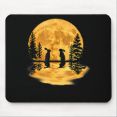 Hübsche Hasen Rabbits Moon Night Sky Mousepad (Vorne)
