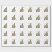 Hübsche Hasen. Zeichnend Stift Geschenkpapier (Flach)